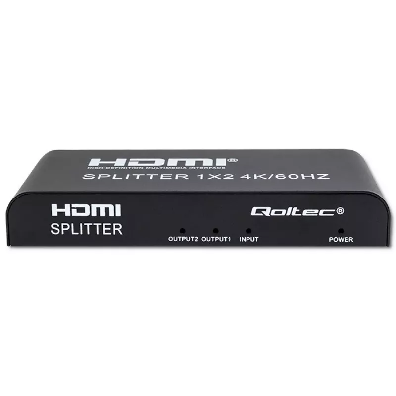 Qoltec 51797 Aktīvs HDMI sadalītājs 2 x HDMI 4K x 2K | 6Gb/s | 60Hz