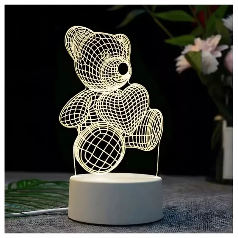 Naktslampa Extralink HOME 3D sirds optiskās ilūzijas naktslampa USB