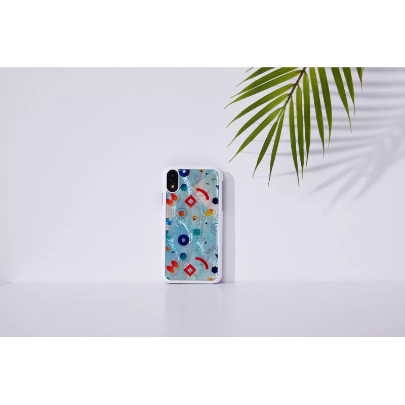Viedtālruņa maciņš iKins iPhone XR — balts Poppin Rock aizsargapvalks