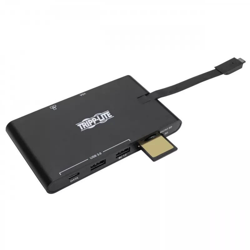 USB-C dokstacija - 4K HDMI, VGA, USB 3.2 Gen 1, USB-A/C centrmezgls, Gigabit Ethernet, atmiņas karšu sloti, 100 W PD uzlāde