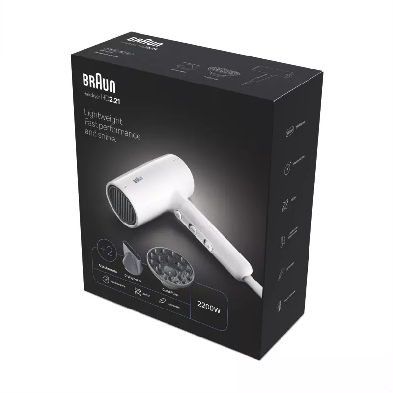Matu žāvētājs Braun BRHD226E 2200W Jonu Tehnoloģija Viegls