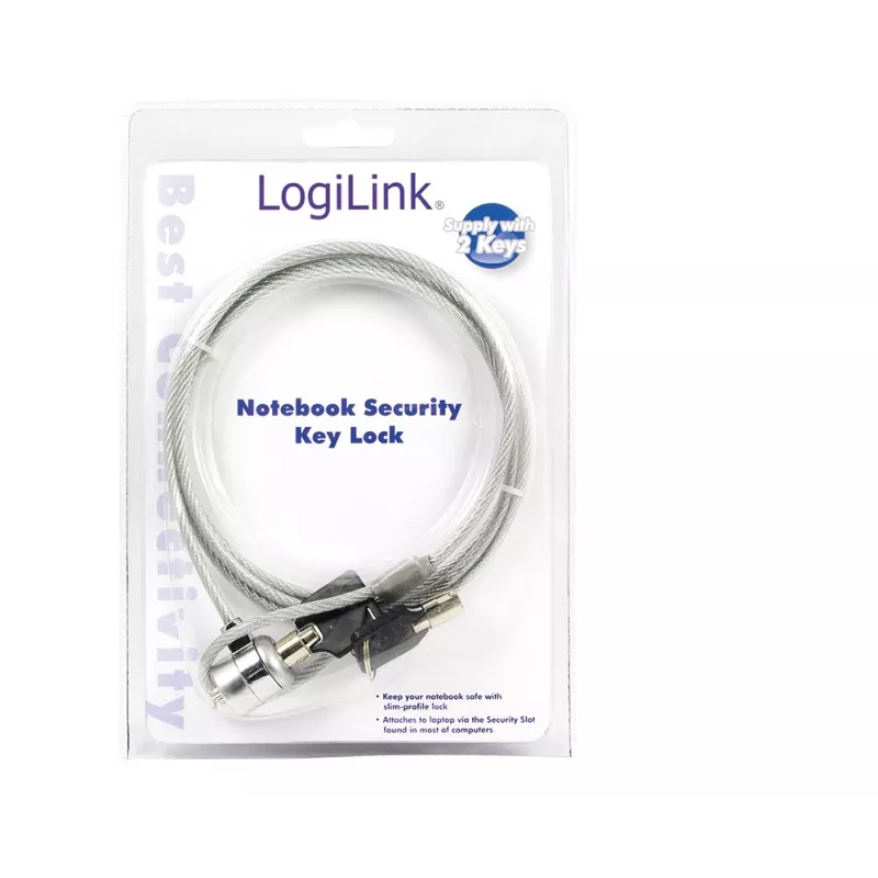 Piezīmjdatora drošības slēdzene LogiLink nbs003 1,5 m