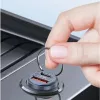 Auto lādētājs usams C38 30W — 1x USB-A + 1x USB-C ātrā uzlāde