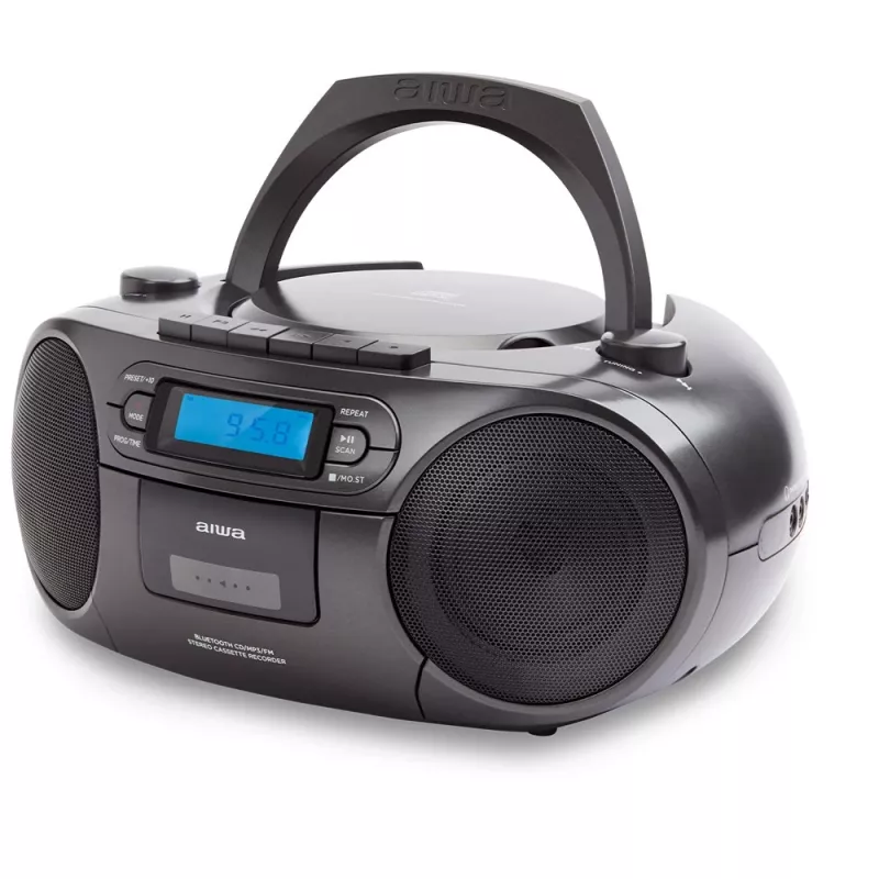 Portable stereo system Aiwa BBTC-550BK Digital 6 W FM PLL Melns