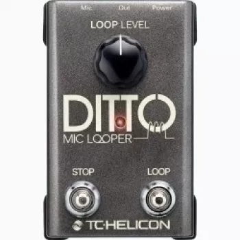Mikrofona cilpotājs TC-Helicon Ditto Mic Looper ar mikrofona ieeju (modelis 000-DDU01-00010)