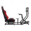 Sacīkšu kokpits huzaro Speed 6.0 ar regulējamu sēdekli, tērauda rāmi, 30°–90° leņķi, iztur līdz 120 kg, sarkans, 1080×1360×560 mm