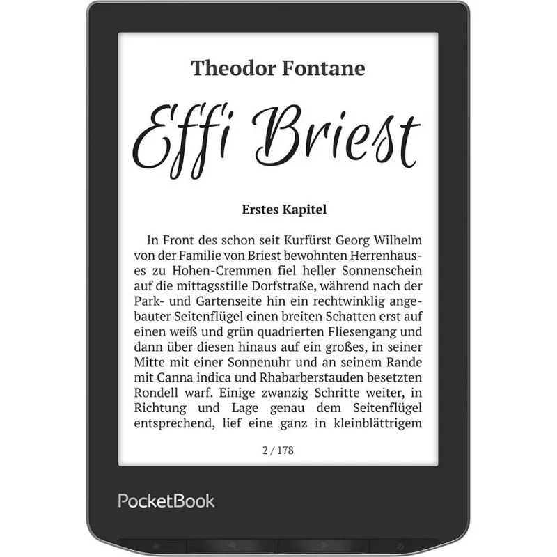 PocketBook Verse - 15,2 cm (6 inch) - E Ink Carta - 758 x 1024 pikseļi - ACSM - DOCX - AZW - DjVu - PRC - AZW3 - EPUB - MOBI - RTF - EPUB DRM - FB2 - PDF - CBR - FB2.ZIP - PDF DRM - TXT