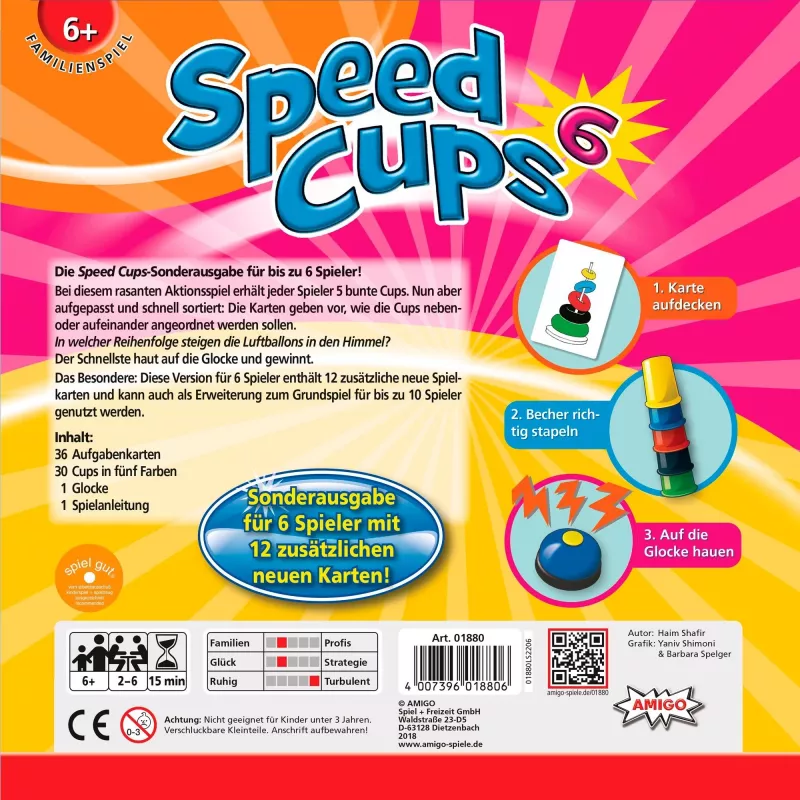 Amigo Speed Cups 6 15 min. galda spēle Fa