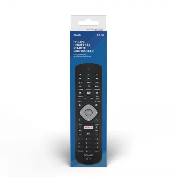 SAVIO tālvadības pults RC-10 Philips televizoriem, IR bezvadu, melna, spiedpogu ievade