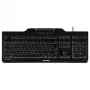 CHERRY KC 1000 SC tastatūra Universāla USB AZERTY Beļģu Melna