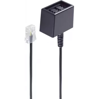 telefona kabelis ShiverPeaks BS71280-8 0,15 m melns