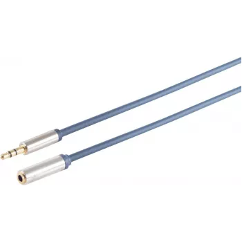 3,5 mm audio kabelis ShiverPeaks 30805-1.5-MHQ-plāns hromēta metāla plāns Line 1,5 m