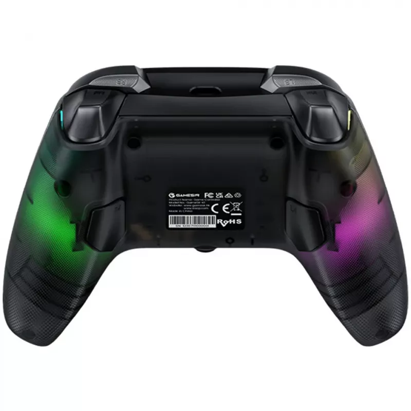 GameSir spēļu kontrolieris Kaleid melns caurspīdīgs, vadu USB Type-C, paredzēts Xbox One / Xbox Series X / Series S, 3 m kabelis