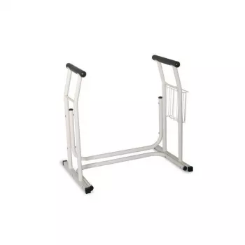 Toaletes sēdeklis SUNDO 15800 ar avīžu turētāju, tērauda rāmi, neslīdošu virsmu, maks. 114 kg, 485×665×755 mm
