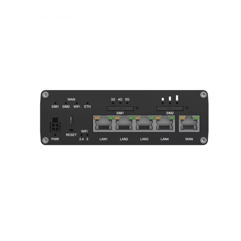 Teltonika RUTC50 bezvadu maršrutētājs Gigabit Ethernet Divjoslu (2.4 GHz / 5 GHz) 5G Melns