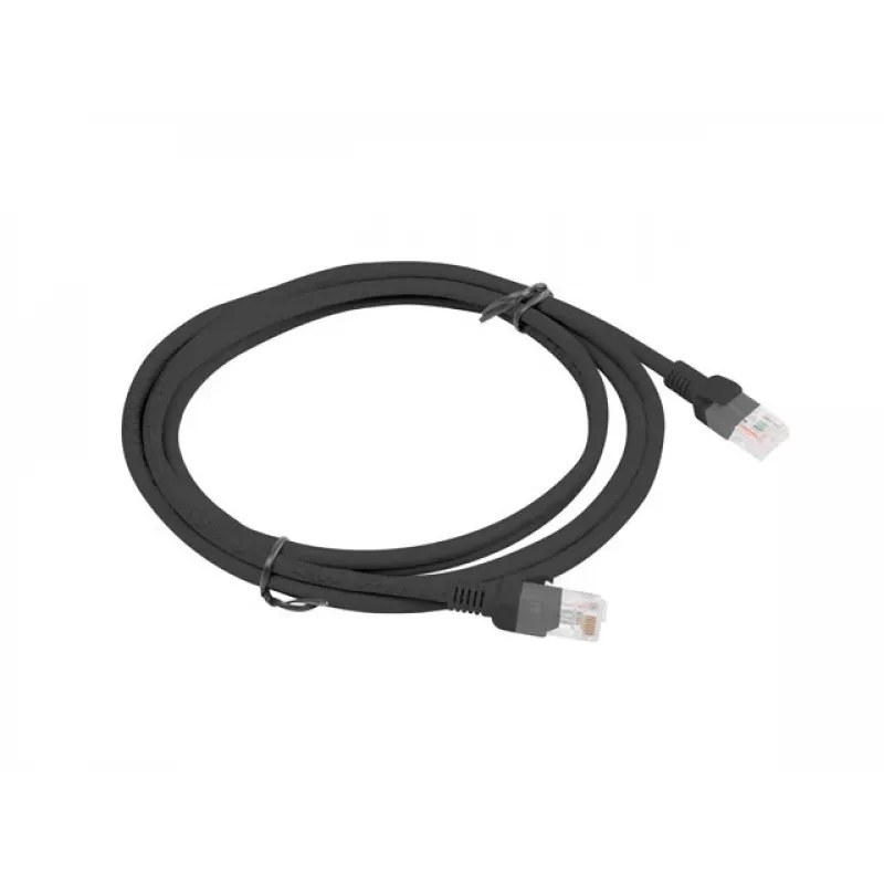 Tīkla kabelis LANBERG PCU6-10CC-0200-BK Cat5e U/UTP RJ-45 — 2 m, melns