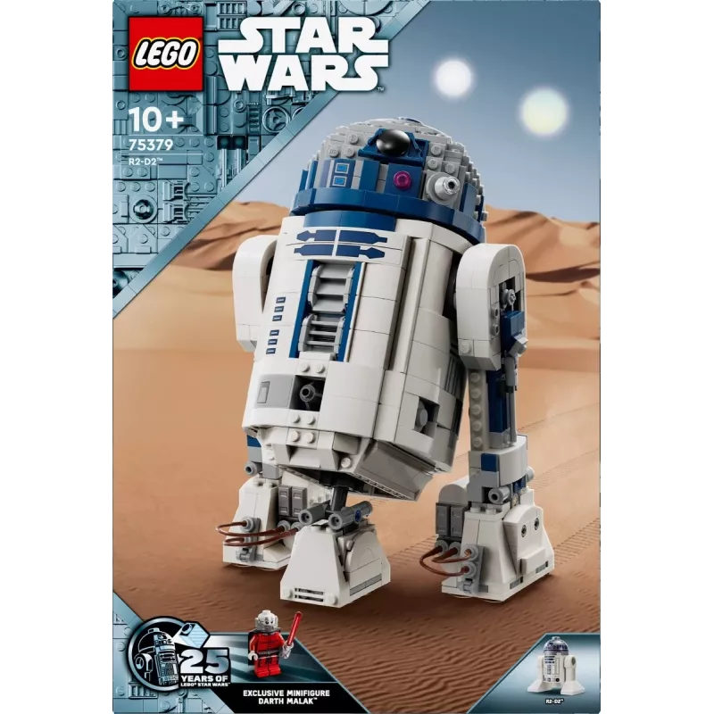 LEGO būvējamais droīds R2‑D2 komplekts 75379 — 1 050 detaļas, 10+ gadi, 160×110×240 mm, 0,24 kg