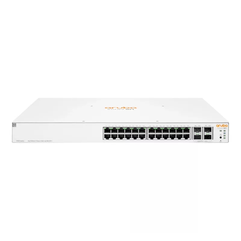 HPE Aruba Networking Instant On 1930 24G Class4 PoE 4SFP/SFP+ 370W pārvaldīts L2+ Gigabit Ethernet (10/100/1000) Power over Ethernet (PoE) 1U balts