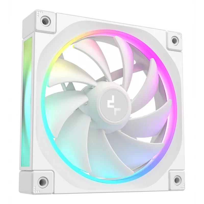 120 mm balts PC korpusa ventilators DeepCool FL12 WH, 2150 RPM, PWM, 55 CFM, 32 dB, FDB, 4-pin