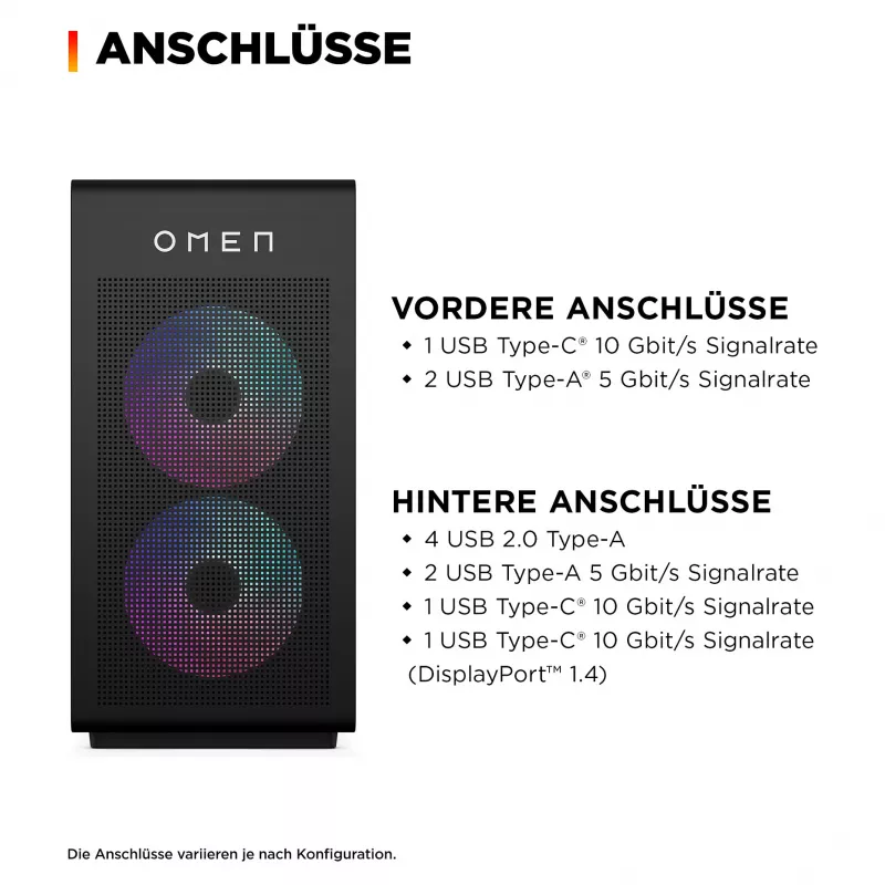 HP OMEN 35L GT16-1072ng AMD Ryzen™ 7 9800X3D spēļu dators