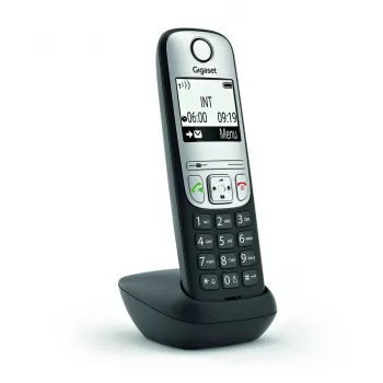 Gigaset A690HX Analog/DECT telefons ar zvanītāja ID, melns, sudrabs