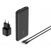 Belkin BoostCharge - Powerbank + AC barošanas bloks - 10000 mAh - PD - 3 izejas porti (24 kontaktu USB-C, 2 x USB)