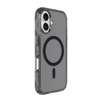 Vāciņš LAUT CRYSTAL MATTER X iPhone 16 sērijai Caurspīdīgi melns