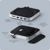 Satechi klēpjdatora dokstacija/portu replikators ST-GNMMES — vadu USB 3.2 Gen 2 Type-C centrmezgls, USB-A un SD, Sudraba