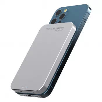 RealPower Powerbank PB-5000 MAG Sudraba 5.000mAh
