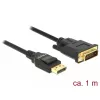 Video kabeļa adapteris DeLOCK 85312 1m DisplayPort uz DVI-D Melns
