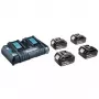 MAKITA barošanas bloks KIT 18V (BL1850Bx4+DC18RD) MAKPAC