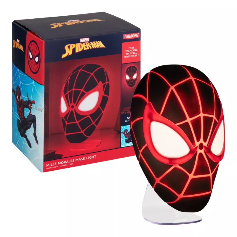 Galda lampa Paladone Mask Light PP14323SPMVN Spiderman Miles Morales – tēla formas naktslampa