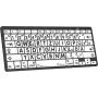 Tastatūra LogicKeyboard XL-Print Melns on balta DE Mac Bluetooth — vācu izkārtojums, Mac specifiski apzīmējumi