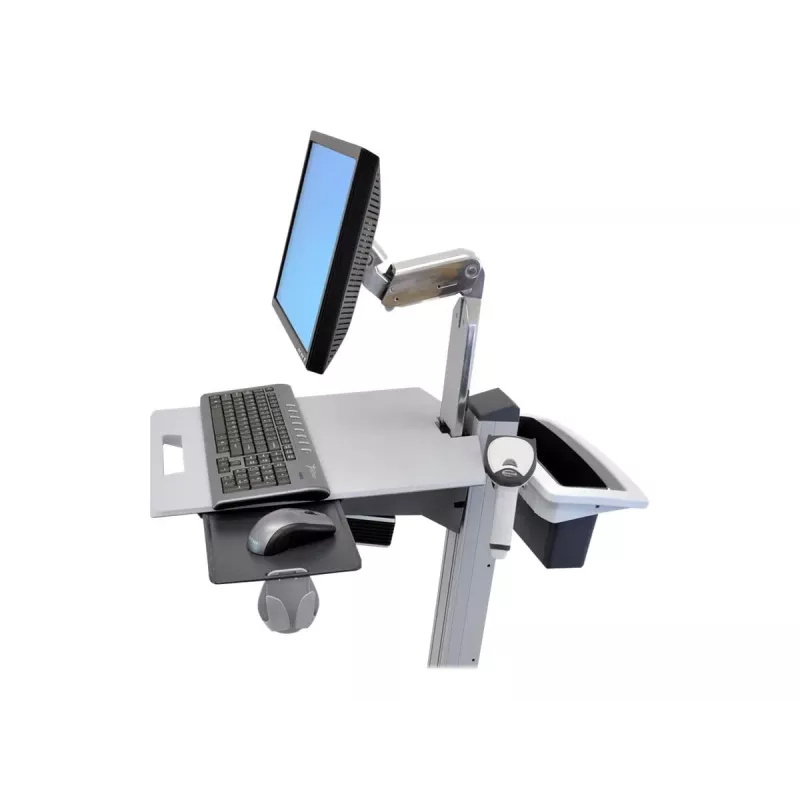 Ergotron Neo-Flex groza un roktura komplekts - stiprinājuma komplekts (rokturis, grozs) - divpakāpju pelēks - ratiņos montējams - P/N: 24-205-214, 24-206-214 (97-545)