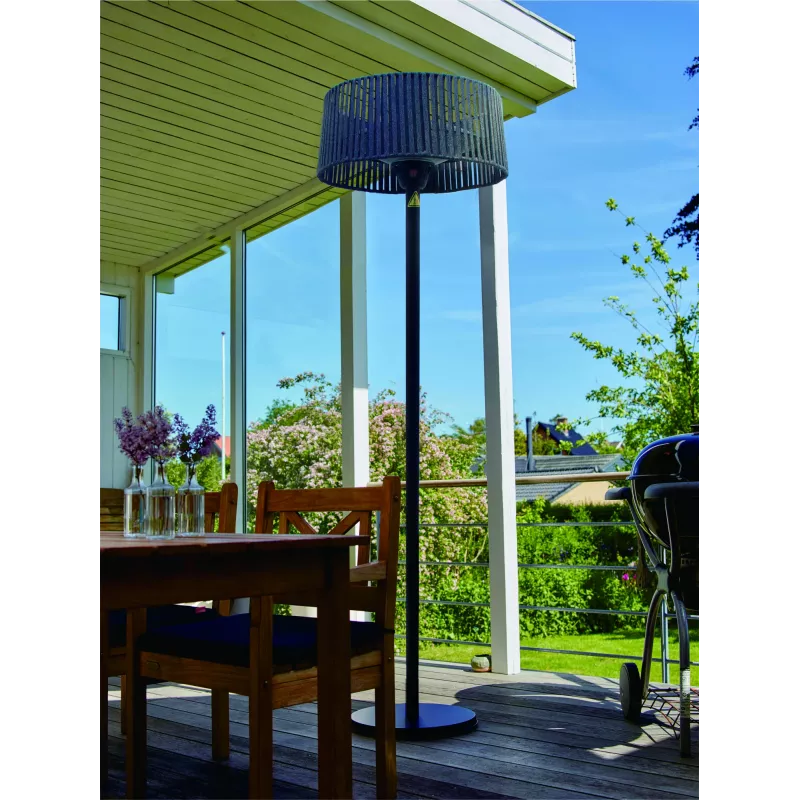 TunaBone Electric Standing Patio Heater, Dubultās dzidrās halogēna sildlampas | TB1821SH-01 | Terases sildītājs | 2100 W | Melns