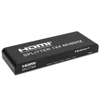 Qoltec 51799 Aktīvais HDMI sadalītājs 4 x HDMI 4K x 2K | 6Gb/s | 60Hz