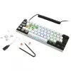 SKILLER SGK50 S4, Gaming tastatūra balta/melna, PT izkārtojums, Kailh Red