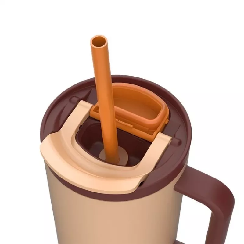 Termokrūze ar teleskopisko salmiņu Kambukka Rio Tumbler 950ml Almond Dream