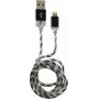 LC-POWER kabelis USB-Lightning-1M-8 1m melns/sudrabs, USB A uz Lightning (LC-C-USB-LIGHTNING-1M-8)