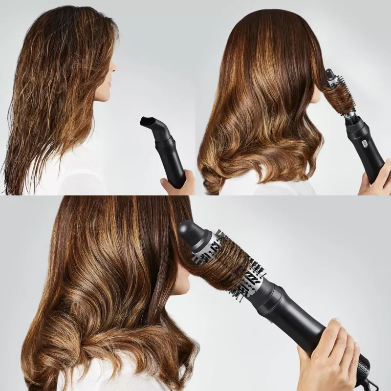 Karstā gaisa suka Rowenta Express Style CF6320F0 Warm Melns Silver visiem matu garumiem
