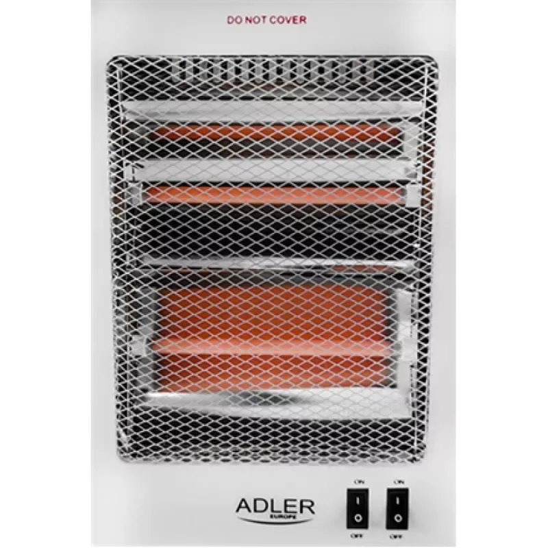 Adler | Sildītājs | AD 7709 | Halogēna sildītājs | 800 W | Jaudas līmeņu skaits 2 | Balts