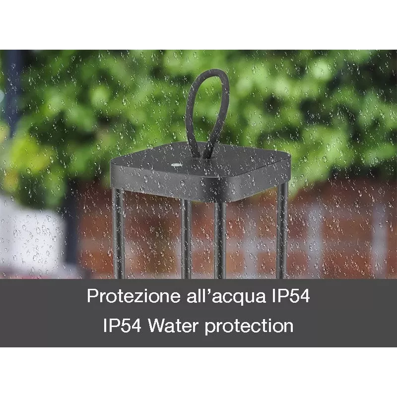 Uzlādējama laterna Beper P207ILI100 — melna, pārnēsājams LED apgaismojums