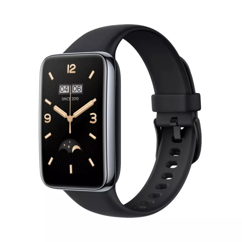 Silikona siksniņa FIXED Xiaomi Mi Smart Band 7 Pro — melna, regulējama, ūdensizturīga