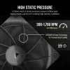Corsair iCUE LINK RX140 ventilators, 14 cm, melns, 300–1700 RPM