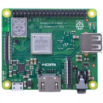 Raspberry Pi 3 Model A+ - Vienplates dators - Broadcom BCM2837B0 / 1,4 GHz - RAM 512 MB - 802.11a/b/g/n/ac, Bluetooth 4.2 (Raspberry Pi 3 Model A+)