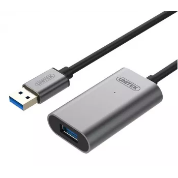 Unitek USB 3.0 active extension kabelis, 10m, Alu., Y-3005