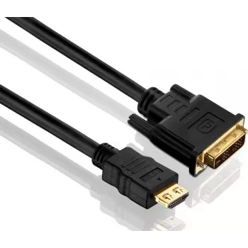 Purelink PureInstall PI3000 - Video kabelis - Single Link - HDMI / DVI - 28 AWG - HDMI, 19-pin (vītne) - DVI-D (vītne) - 1,5 m - Trīskārša izolācija - Melns (PI3000-015)