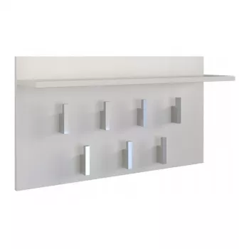 Sienas pakaramais Top e shop WIESZAK 2F BIEL MAT, kokskaidu plātne, 7 āķi, 700×200×400 mm