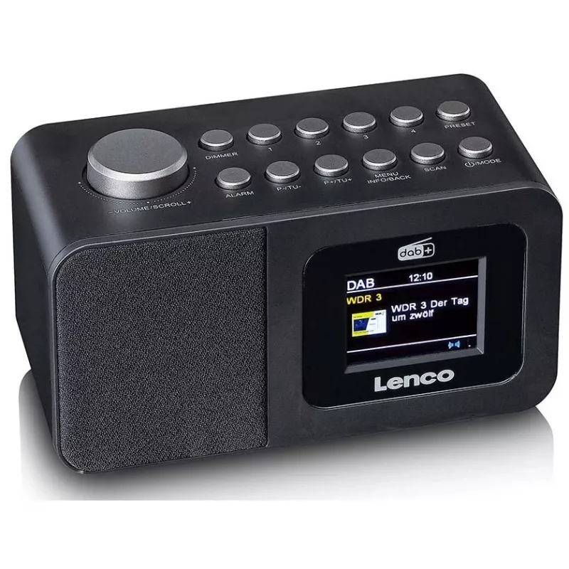 Galda radio Lenco CR-625BK — FM/AM uztvērējs ar Bluetooth, melns
