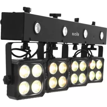 LED PAR gaismas sistēma EUROLITE Akku KLS-180 180W RGB, ar baterijām darbināma PAR ierīce, uzlādējama